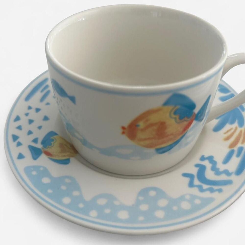 Vintage 2 Piece Edgewater Coffee Mug and Saucer